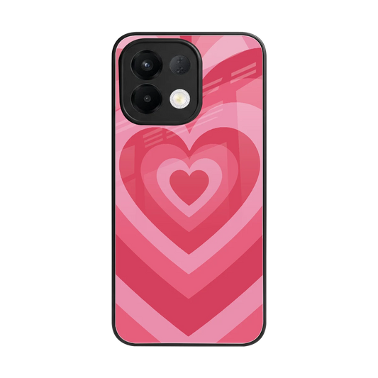 Y2K Pink Hearts back phone cover | glass case for oppo k13 5g