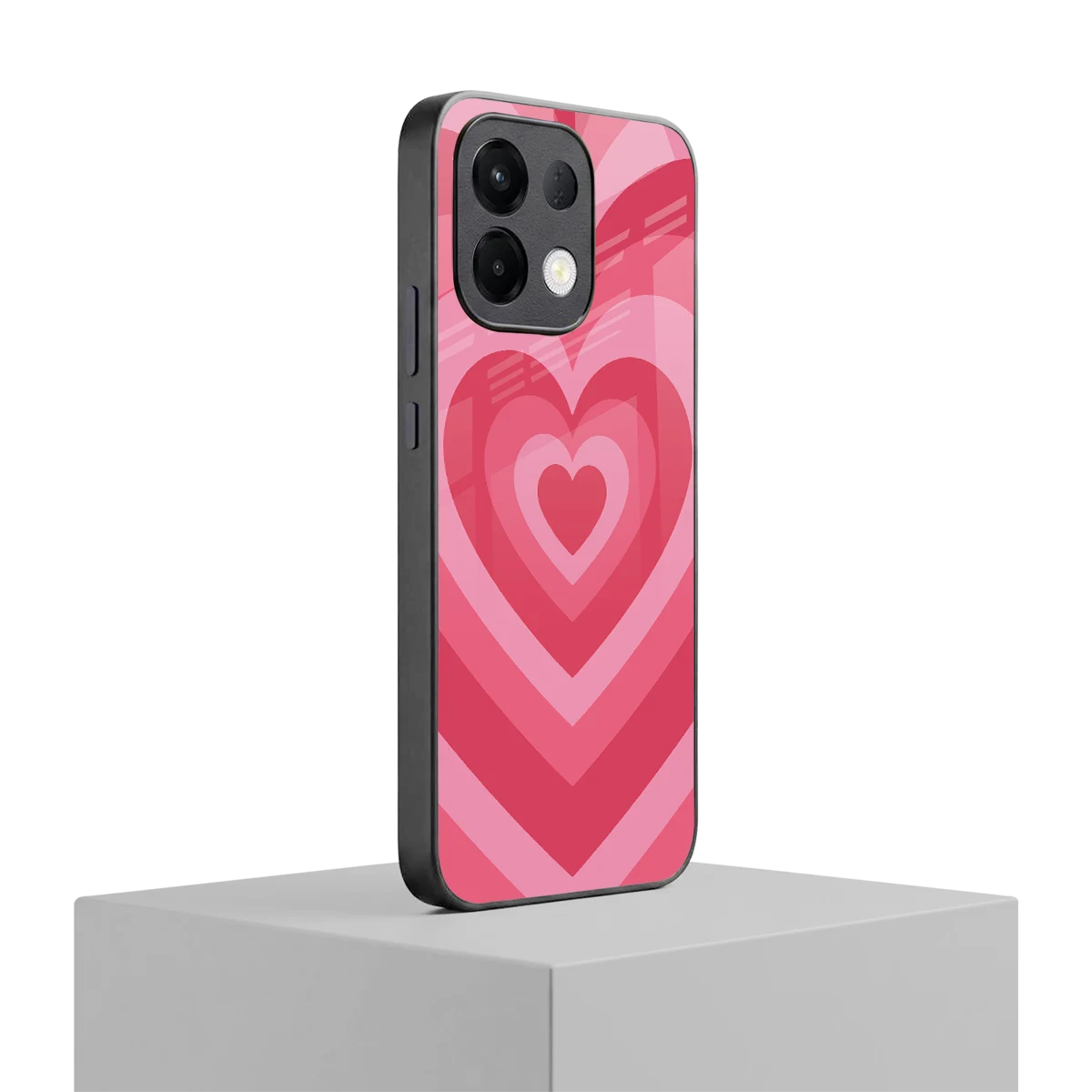 Y2K Pink Hearts oppo k13 5g mobile cover | shockproof glass phone case