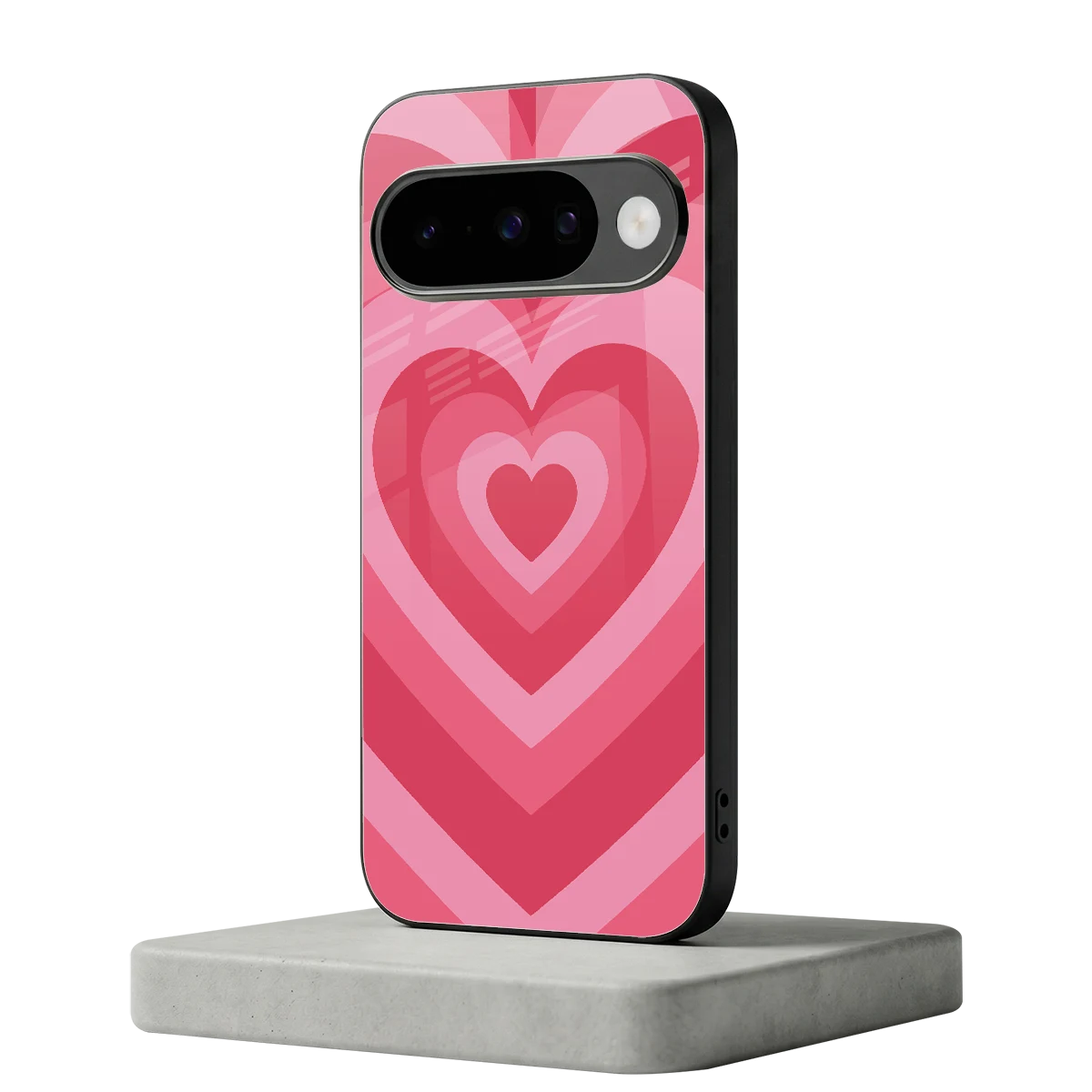 Y2K Pink Hearts google pixel 10 mobile cover | shockproof glass phone case