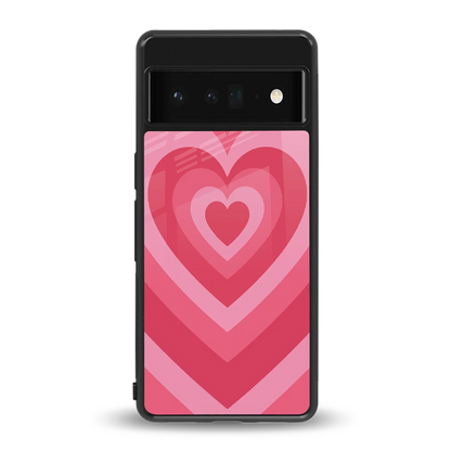 Y2K Pink Hearts back phone cover | glass case for google pixel 6 pro