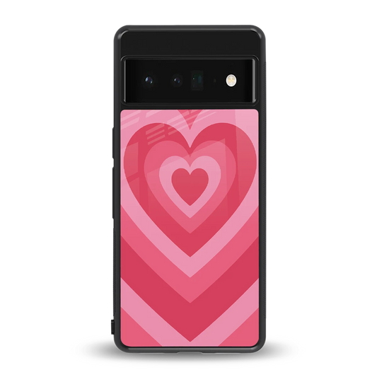 Y2K Pink Hearts back phone cover | glass case for google pixel 6 pro