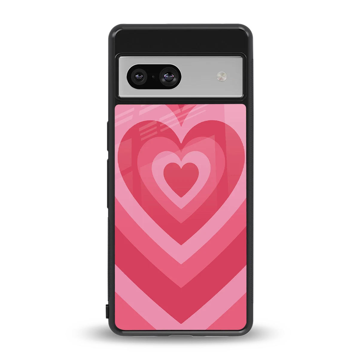 Y2K Pink Hearts back phone cover | glass case for google pixel 7a