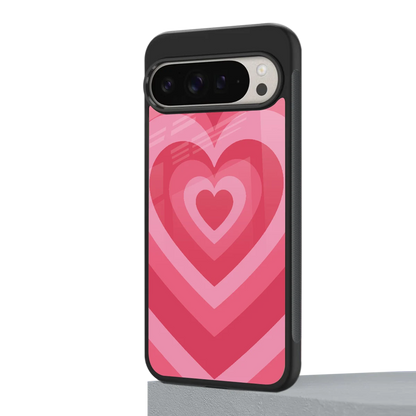 Y2K Pink Hearts google pixel 9 pro xl mobile cover | shockproof glass phone case