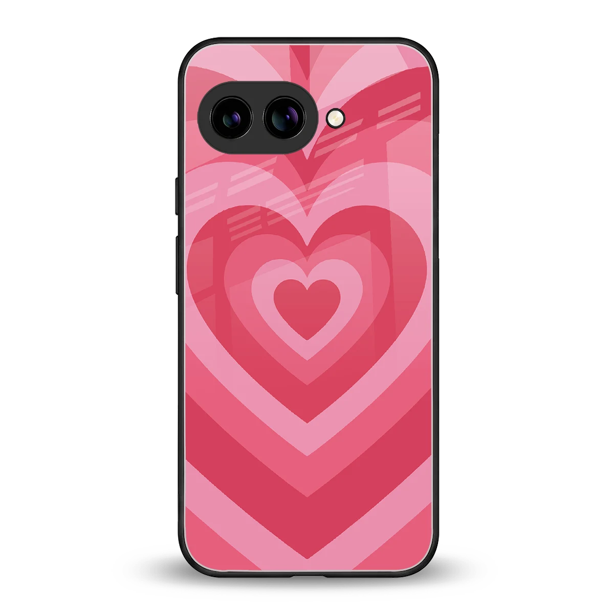 Y2K Pink Hearts back phone cover | glass case for google pixel 10a