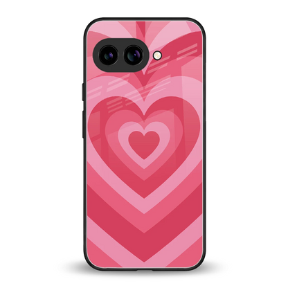 Y2K Pink Hearts back phone cover | glass case for google pixel 10a