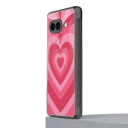 Y2K Pink Hearts google pixel 10a mobile cover | shockproof glass phone case