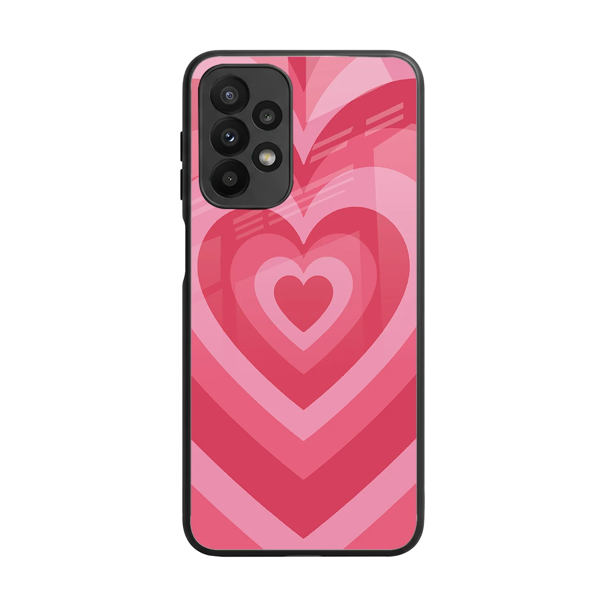 Y2K Pink Hearts back phone cover | glass case for samsung galaxy a23