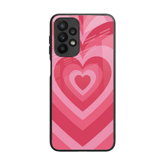 Y2K Pink Hearts back phone cover | glass case for samsung galaxy a23