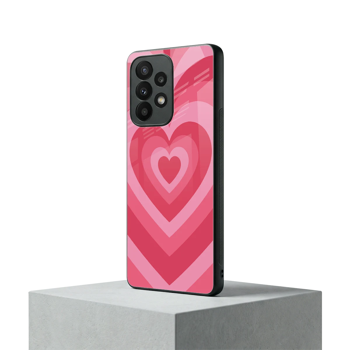 Y2K Pink Hearts samsung galaxy a23 mobile cover | shockproof glass phone case