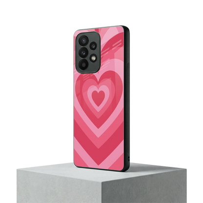 Y2K Pink Hearts samsung galaxy a23 mobile cover | shockproof glass phone case