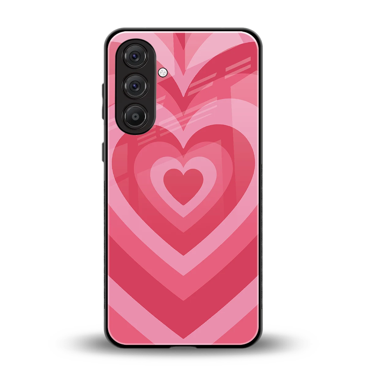 Y2K Pink Hearts back phone cover | glass case for samsung galaxy m36 5g