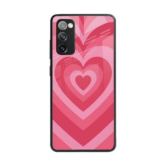 Y2K Pink Hearts back phone cover | glass case for samsung galaxy s20 fe