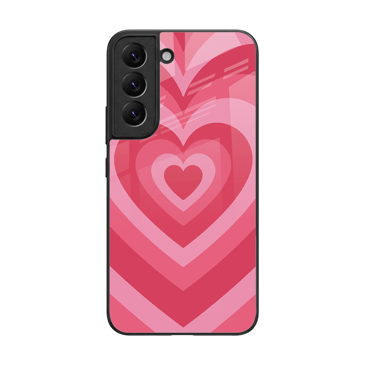 Y2K Pink Hearts back phone cover | glass case for samsung galaxy s22