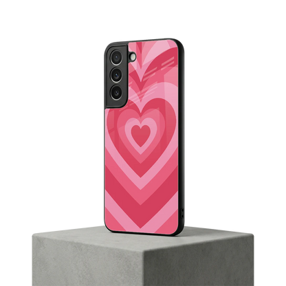 Y2K Pink Hearts samsung galaxy s22 mobile cover | shockproof glass phone case