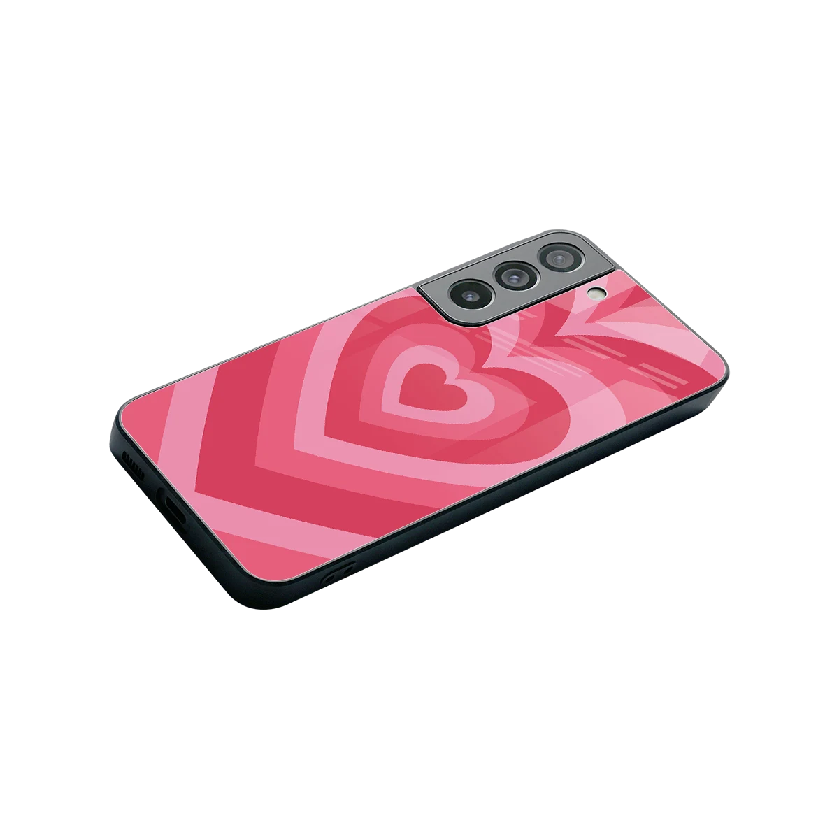 Y2K Pink Hearts stylish phone case for samsung galaxy s22 | glossy glass and slim fit