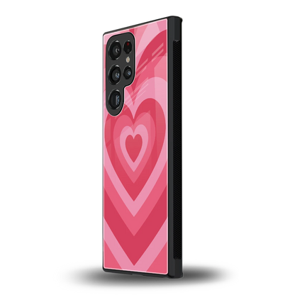 Y2K Pink Hearts samsung galaxy s24 ultra mobile cover | shockproof glass phone case