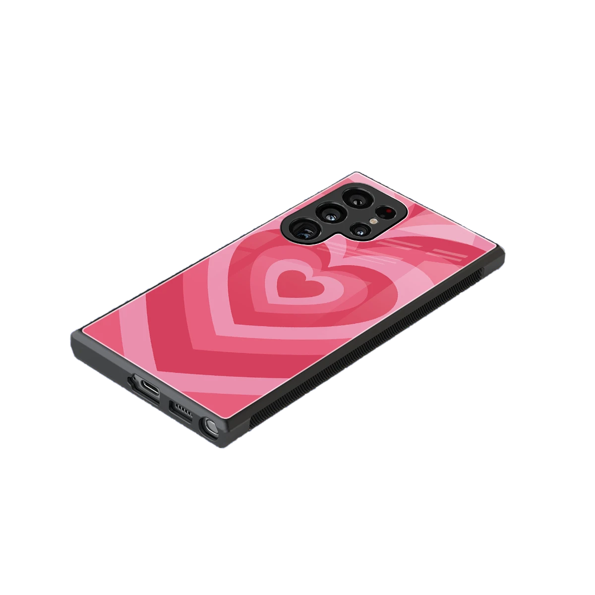Y2K Pink Hearts stylish phone case for samsung galaxy s24 ultra | glossy glass and slim fit