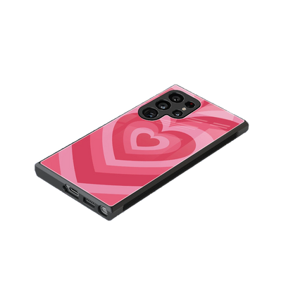 Y2K Pink Hearts stylish phone case for samsung galaxy s24 ultra | glossy glass and slim fit
