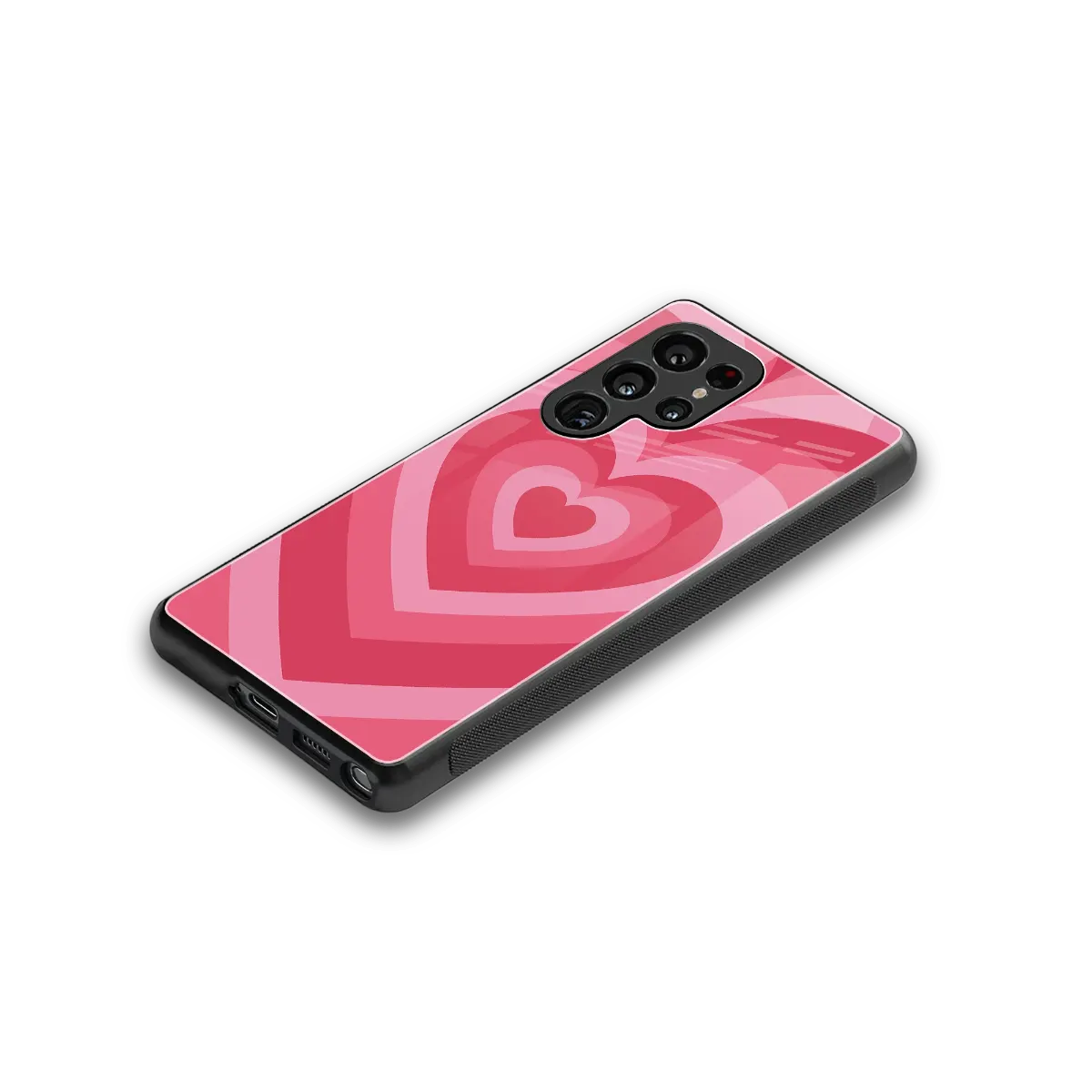 Y2K Pink Hearts stylish phone case for samsung galaxy s25 ultra | glossy glass and slim fit