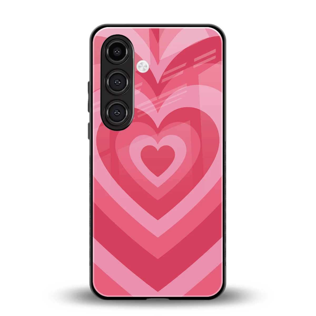 Y2K Pink Hearts back phone cover | glass case for samsung galaxy s24