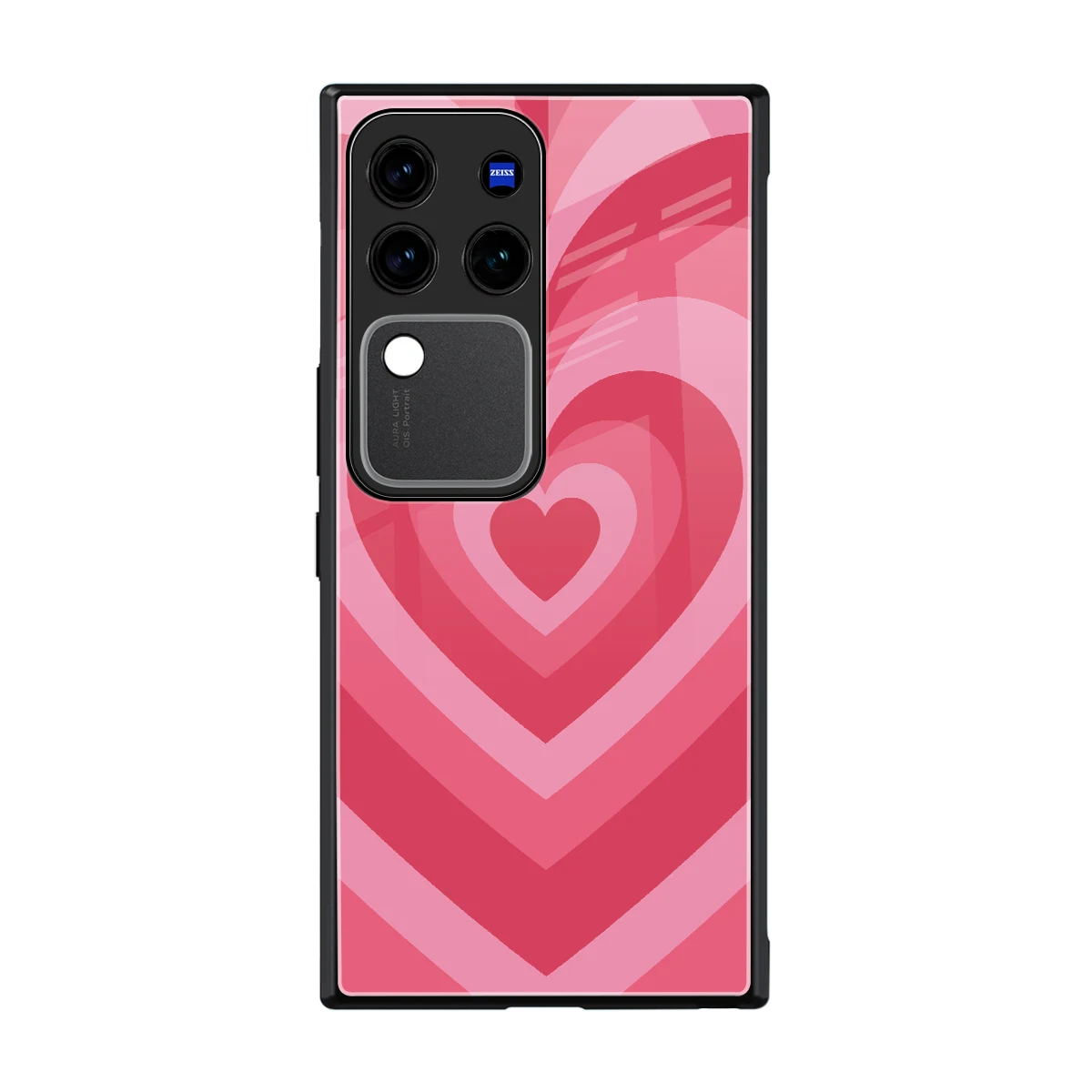 Y2K Pink Hearts back phone cover | glass case forvivo v30 pro