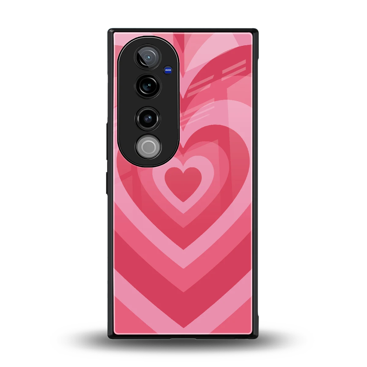 Y2K Pink Hearts back phone cover | glass case for vivo v40 pro