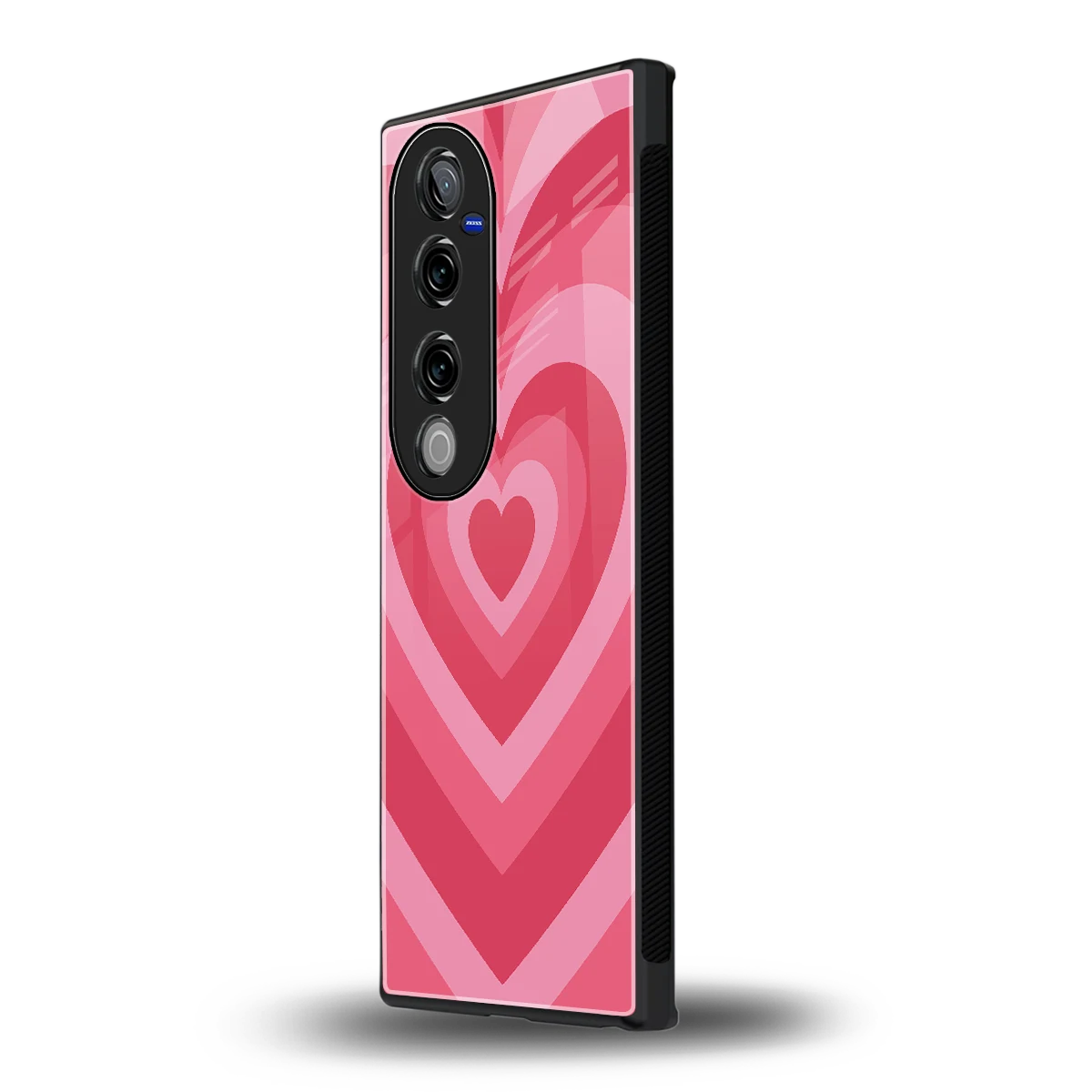 Y2K Pink Hearts vivo v40 pro mobile cover | shockproof glass phone case