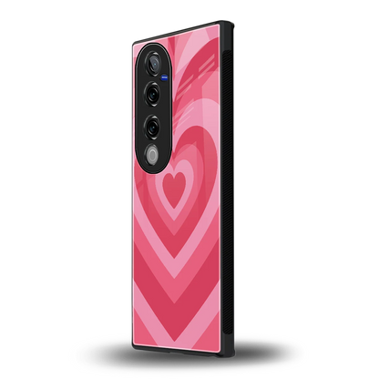 Y2K Pink Hearts vivo v40 pro mobile cover | shockproof glass phone case