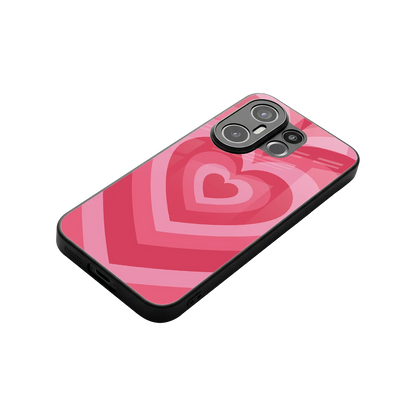 Y2K Pink Hearts stylish phone case for vivo x200 fe | glossy glass and slim fit