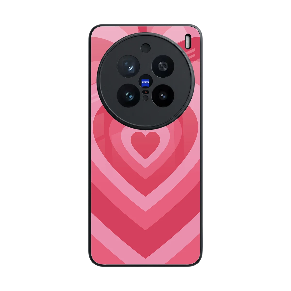 Y2K Pink Hearts back phone cover | glass case for vivo x200 pro