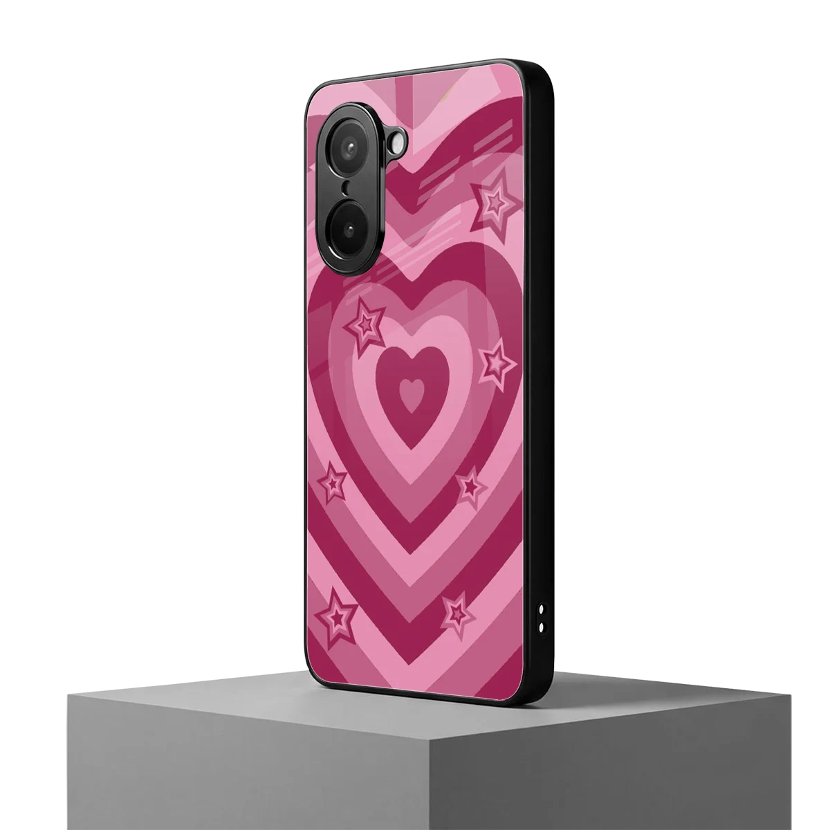 Y2K Pink Hearts X Stars oneplus nord ce5 5g mobile cover | shockproof glass phone case