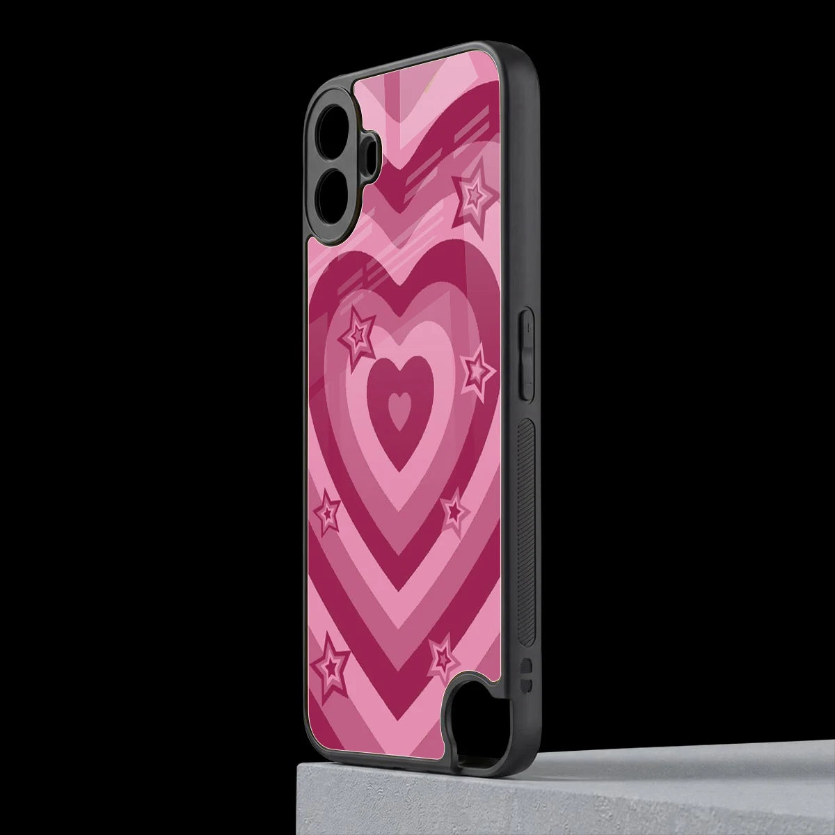 Y2K Pink Hearts X Stars cmf nothing phone 1 mobile cover | shockproof glass phone case