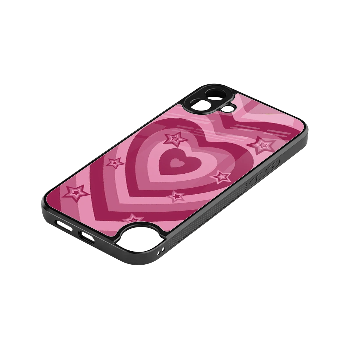 Y2K Pink Hearts X Stars stylish phone case for cmf nothing phone 1 | glossy glass and slim fit