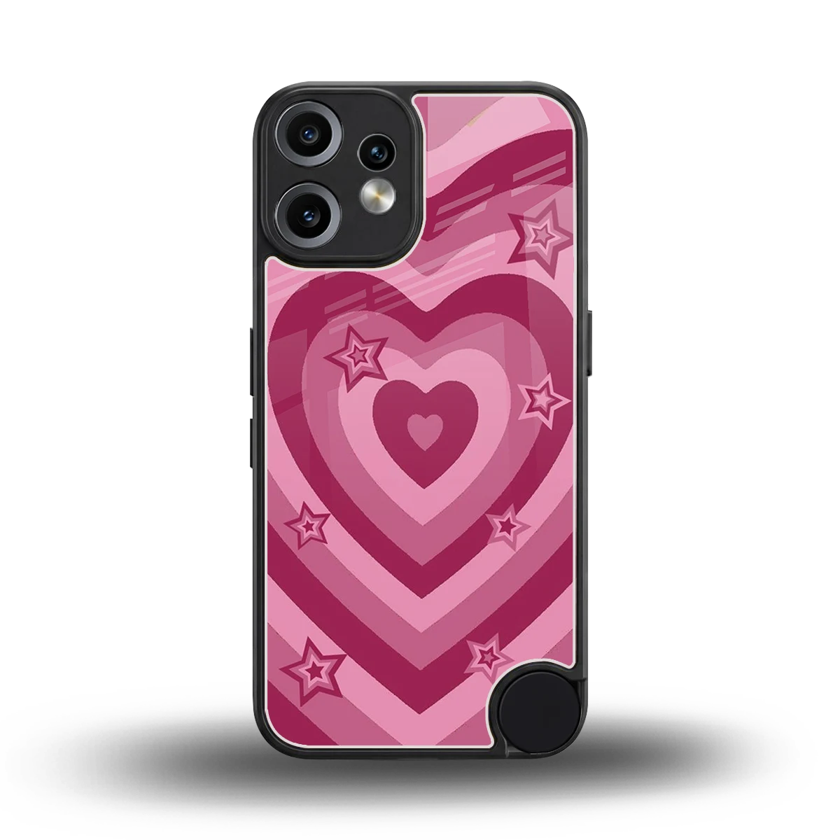 Y2K Pink Hearts X Stars back phone cover | glass case for cmf nothing phone 2 pro