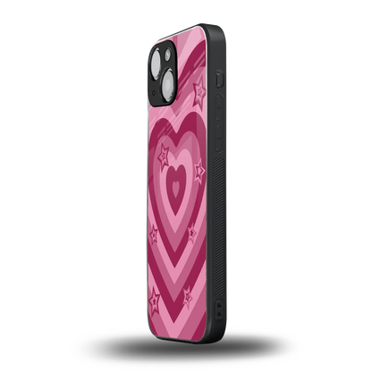 Y2K Pink Hearts X Stars iphone 12 mini mobile cover | shockproof glass phone case