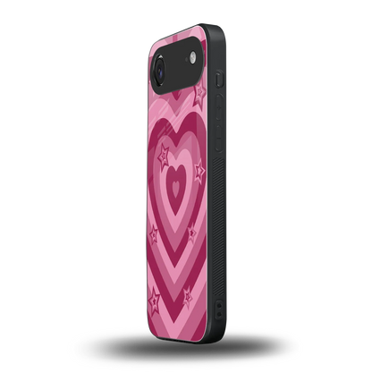 Y2K Pink Hearts X Stars iphone air mobile cover | shockproof glass phone case