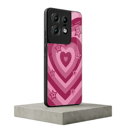Y2K Pink Hearts X Stars motorola edge 50 pro mobile cover | shockproof glass phone case