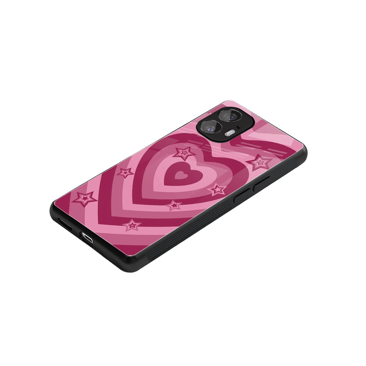 Y2K Pink Hearts X Stars stylish phone case for nothing phone 2 | glossy glass and slim fit