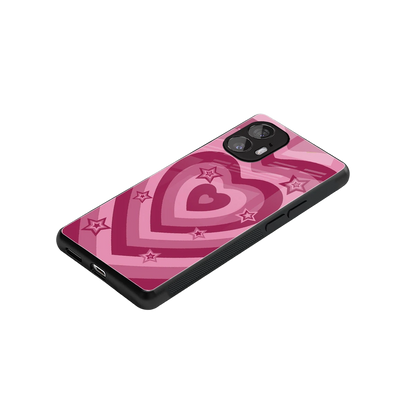 Y2K Pink Hearts X Stars stylish phone case for nothing phone 2 | glossy glass and slim fit
