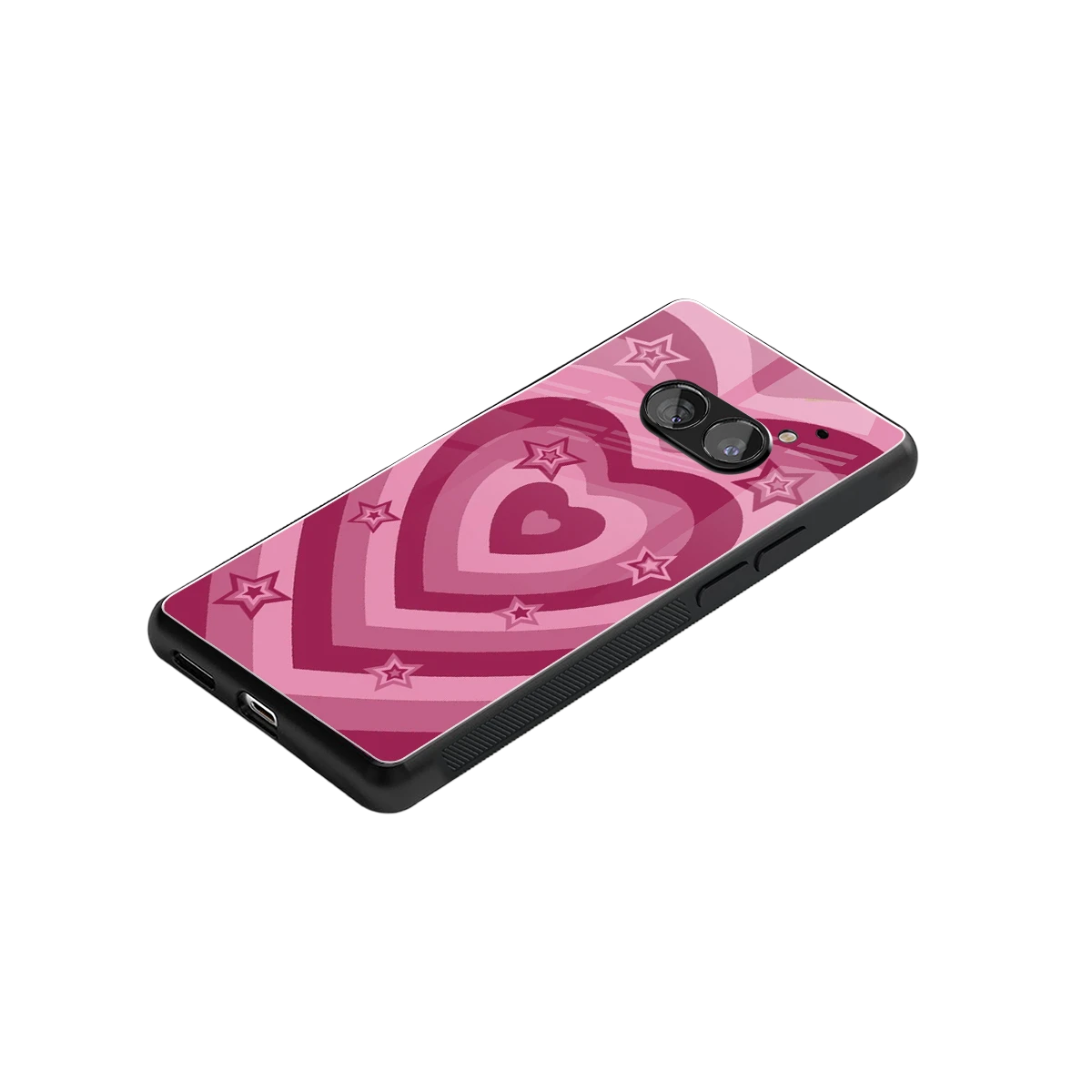 Y2K Pink Hearts X Stars stylish phone case for nothing phone 2a | glossy glass and slim fit