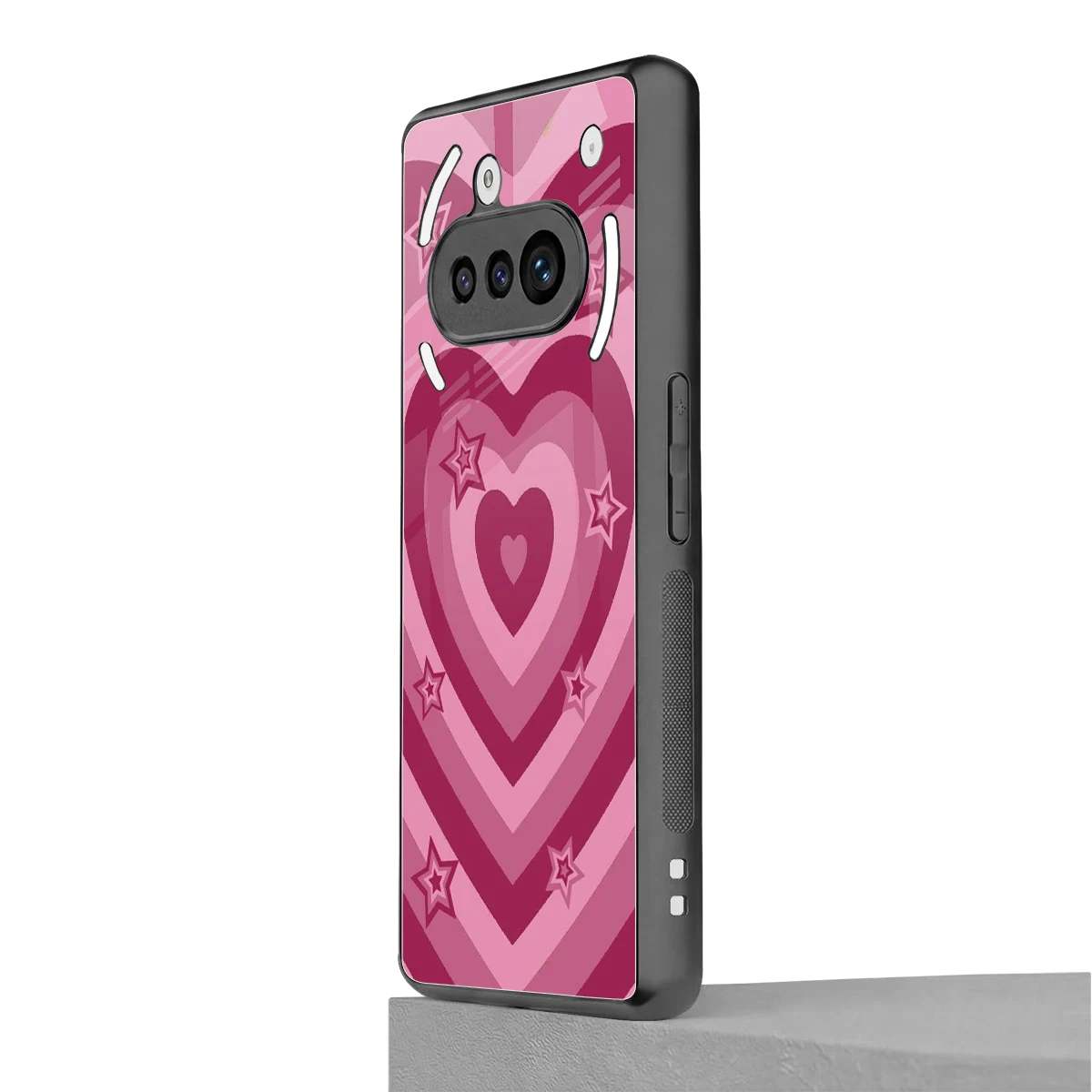Y2K Pink Hearts X Stars nothing phone 3a mobile cover | shockproof glass phone case