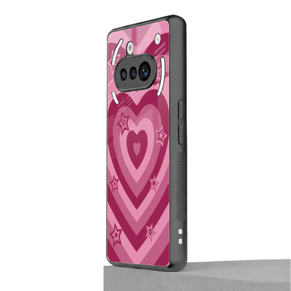 Y2K Pink Hearts X Stars nothing phone 3a mobile cover | shockproof glass phone case