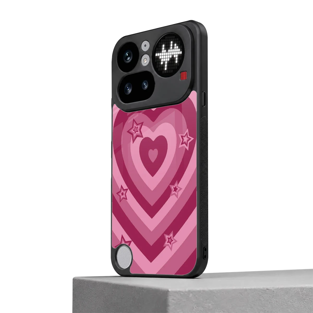 Y2K Pink Hearts X Stars nothing phone 4a pro mobile cover | shockproof glass phone case