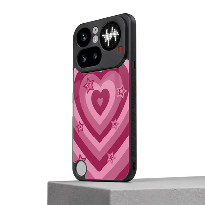 Y2K Pink Hearts X Stars nothing phone 4a pro mobile cover | shockproof glass phone case