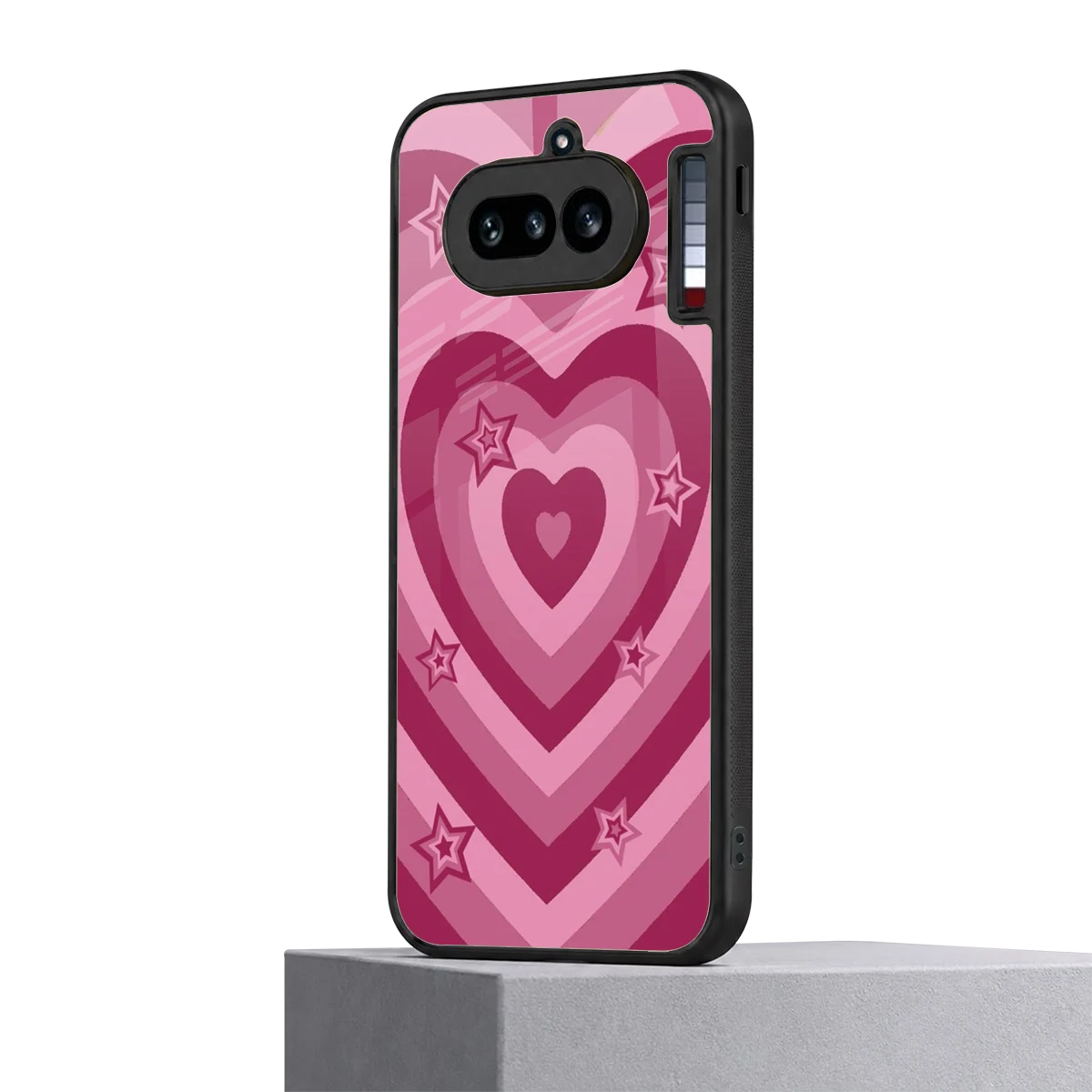 Y2K Pink Hearts X Stars nothing phone 4a mobile cover | shockproof glass phone case