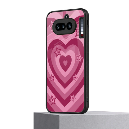 Y2K Pink Hearts X Stars nothing phone 4a mobile cover | shockproof glass phone case