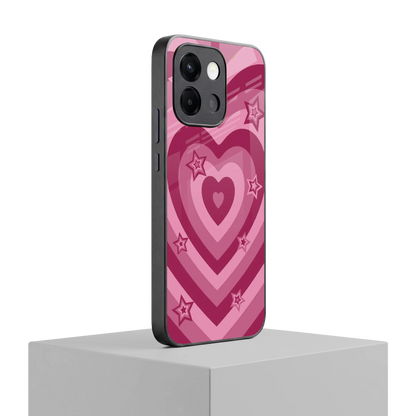 Y2K Pink Hearts X Stars oneplus 13s mobile cover | shockproof glass phone case