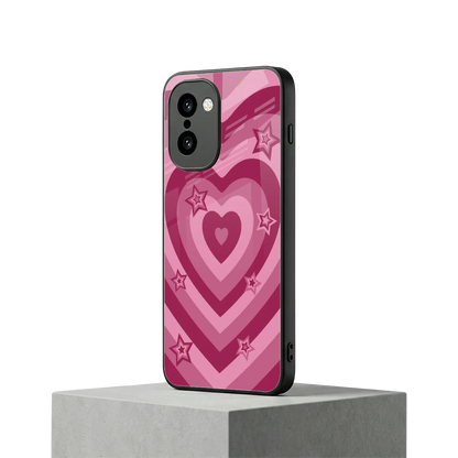 Y2K Pink Hearts X Stars oneplus 15r mobile cover | shockproof glass phone case