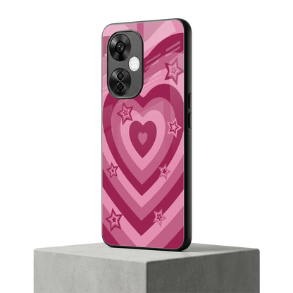 Y2K Pink Hearts X Stars oneplus nord ce 3 lite mobile cover | shockproof glass phone case