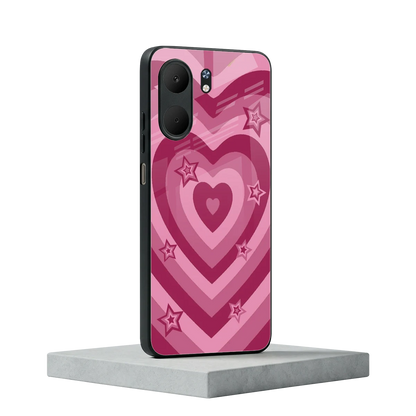 Y2K Pink Hearts X Stars oppo a5x 5g mobile cover | shockproof glass phone case